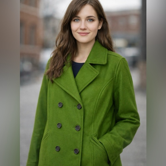 Old Navy Jackets & Blazers - Old Navy Wool Pea Coat Y2K Green Sz XXL